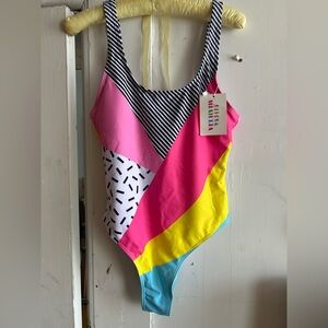 Totally 90s High Leg Swimsuit
